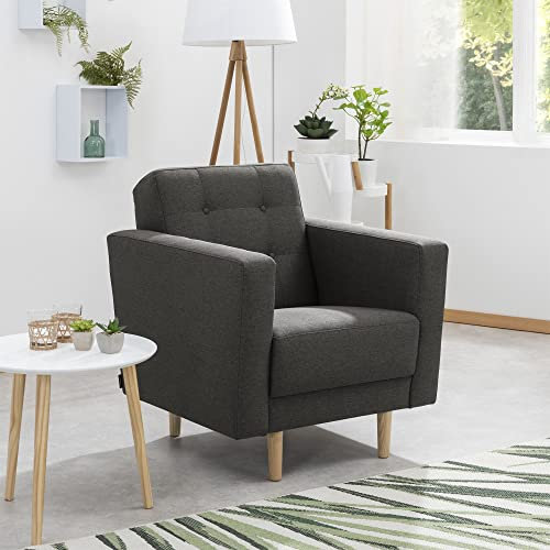 58 aufm Kessel Sessel Kaisa Bezug Flachgewebe Esche Natur/anthrazit 23194