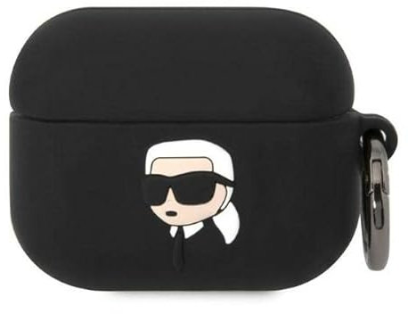 Karl Lagerfeld Silicone NFT Karl Head 3D hülle AirPods Pro, schwarz