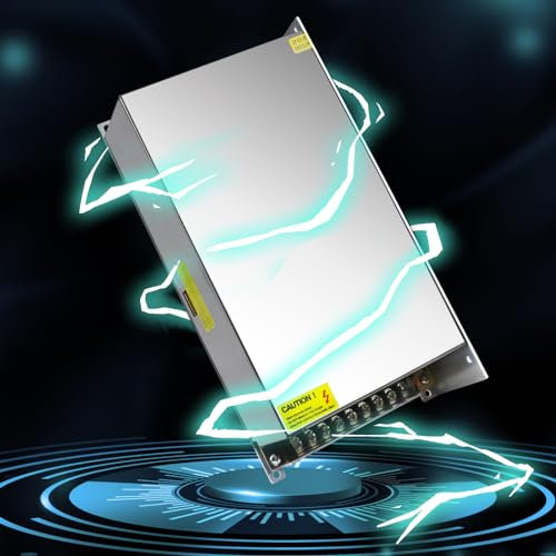 LightingWill 12V 41.6A 500W DC Universal Regulated Switching Power Supply, Converter AC 240V to DC 12V LED Power Adapter Transformer Driver for CCTV