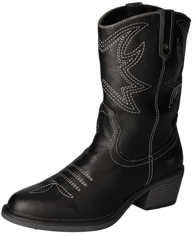 Mustang Damen 1478-503 Westernbooty, schwarz, 37 EU