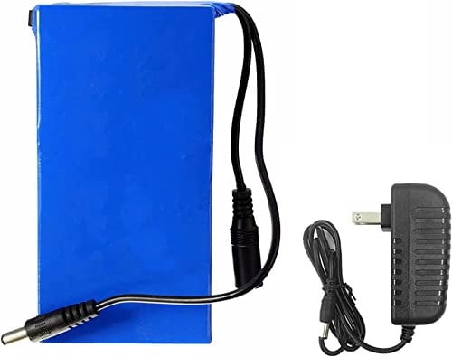 Lithium battery,DC 12V Battery Pack Rechargeable Lithium Battery Polymer Battery Pack Street Light Instrument Standby Power with charger (18000ma)