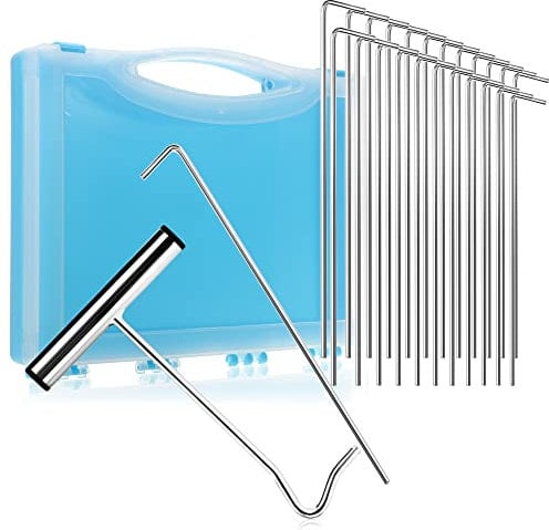 com-four® 26-teiliges Zeltzubehörset - Utensilienkoffer mit Heringen und Heringzieher - Hilfsmittel zum Befestigen des Zeltes - Zeltzubehör (Zubehörset 26-TLG.)