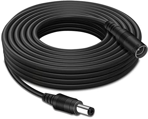 Tonton CCTV Power Extension Cable 2M(6.6ft), 2.1mmx 5.5mm Female to Male 12V DC Extension cable for Tapo C110,C211,C510W,TC70 Cameras, Router, LED Strip Light, CCTV Cameras, DVR/NVR Recorder, Black