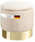 Albatros Hocker mit Stauraum Nizza – Sitzhocker mit Stauraum, Modernes Design, Edler Samt-Bezug – Sitztruhe oder Sitzbank mit Stauraum – optimal als Fußhocker oder Hocker Schminktisch, Beige