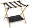HOMCENT Grand Porte Bagages Pliable, Porte Bagages Double Couche avec 4 Sangles, Tabouret de Valise pour hôtel et Maison, 64x45x52 cm, Naturel