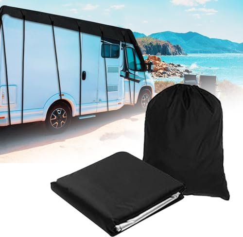 luolety Caravan Motorhome Protective Roof Protection Cover, 210D Waterproof Roof Top Car Cover All Weather Protection Auto Cover for Outdoor Sun Rain Dust UV Protector (L)