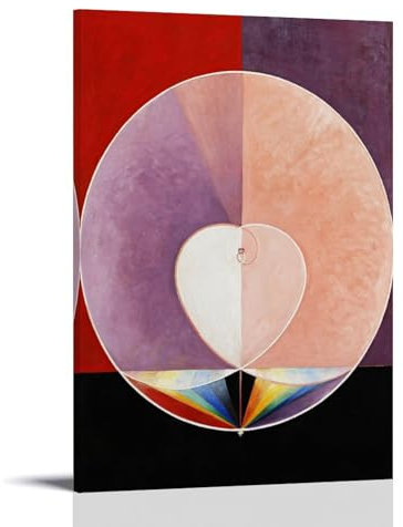 JUYOZ Hilma Af Klint Malerwerke, Motiv: Die Taube, Poster, Wandkunst, Leinwanddrucke, Kunstwerke, Schlafzimmer, Wohnzimmer, Dekoration, 20 x 30 cm