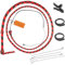 Bantoro Crafts Rouge et Noir Paracorde/Fouet en Nylon Tressage Bullwhip 16 Tresses Fouetter Le Ventre et Le traversin à l'intérieur Fouet craquant Fort Equitation (4 Pieds (1,21 Mètre))
