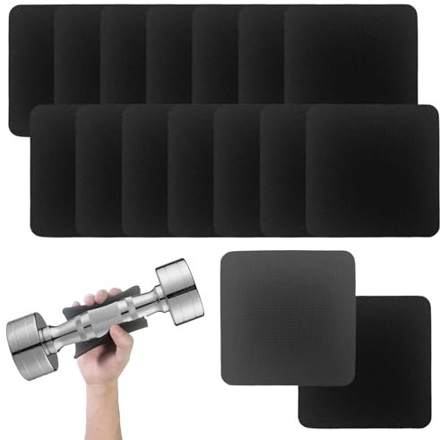 FIHODONE 16 PCS Griffpads Griffpolster, Cushion Grip Schwarz,Griffpolster Kraftsport Neopren, Workout Pads für Fitness, Fitness-Zubehör für Gewichtheben, für maximalen Griff