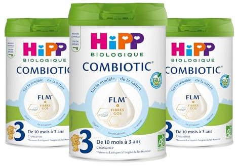 HiPP - Combiotic FLM - Lait 3 Croissance - Boîte - 3x800g