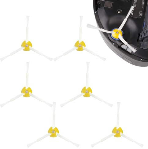 6er Pack Ersatzbürsten Set,Ersatz-Seitenbürsten mit 3 Seitenbürsten,Kompatibel mit Roomba 600/700/800/900 Series 614 675 692 677 850 860 865 870 880 885 890 960Roomba Zubehör Saugroboter Ersatzset