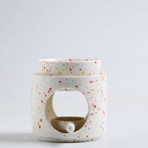 Warmself Separater Keramik-Teelichthalter, Ölbrenner, Aroma-Diffusor, Ofen, Heimdekoration, Farbpunkte