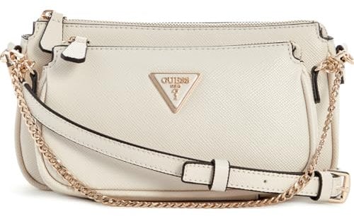 GUESS Noelle Double Pouch Crossbody Bone