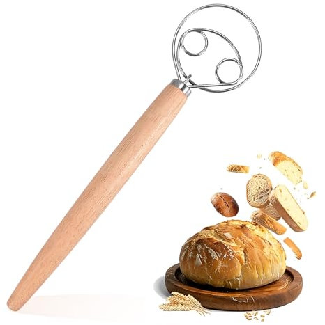 Dänischer Schneebesen, DBAILY Professionelle Danish Whisk, Edelstahl Manueller Teigmischer für Küche Backen Kuchen Dessert