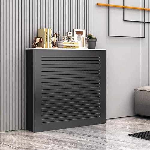 Holz Heizungsverkleidung, Heizkörper Verkleidung Abdeckung, Heizkörper-Abdeckung, Heizkörper Abdeckung, Modernes Lamellen-Design, Heizung Heizkörper Abdeckung für Schlafzimmer Wohnzimmer(60x70x15cm/23