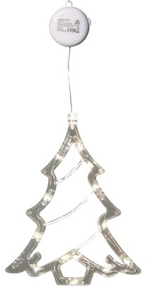 Samuel ALEXANDER 20cm Battery Operated Light up Christmas Tree Window Decoration with Warm White LEDs