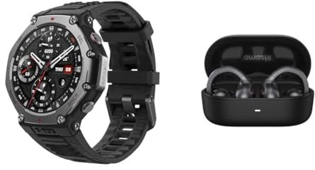 Amazfit T-Rex 3 Outdoor Smartwatch 48mm Écran AMOLED, Cartes et Navigation Hors Ligne+OWS Casque Bluetooth 5.3