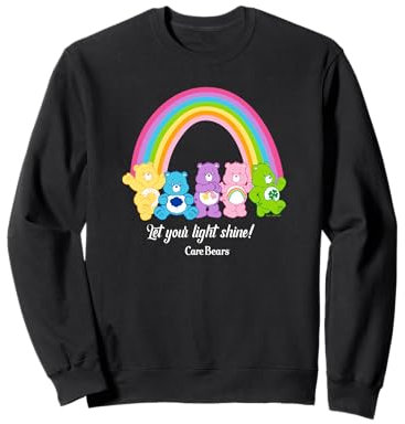 Care Bears Let Your Light Shine Vintage Rainbow Group Poster Sweatshirt