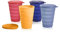 Tupperware Impressions Becher-Set, 4 Stück, spülmaschinenfest und BPA-frei (4 Trinkgläser, 4 Deckel, je 502 ml), mehrfarbig