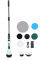 Electric Spin Scrubber for Bathtub Sink Window, Bathroom Cleaner Adjustable Handle Cordless Electric Cleaning Brush with 6 Replacement Brush Heads Electric Scrubber for Cleaning