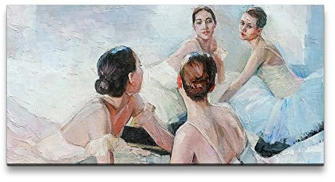 Paul Sinus Wandbild 120x60cm Ballett Tänzerinnen, elegante Bewegungen, kunstvolle Details, inspirierende Harmonie, zeitlose Ästhetik
