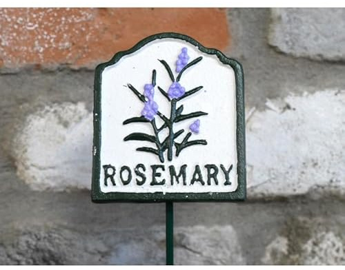 Metal Herb Markers Plants Labels Garden Sign Outdoor Herbs Tags Heavy Duty (Rosemary)