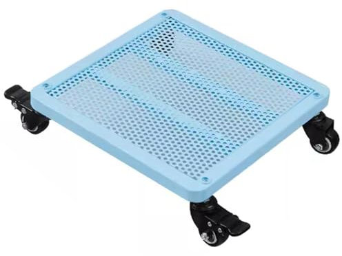 CWCQGH Pflanzenwagen mit Rädern, Pflanzenwagen mit Rollen, Pflanzenständer, Wasserfass für den Innenbereich, Pflanzenschalen für Töpfe/Schwarz/40 * 50 cm,Blue-25 * 25Cm