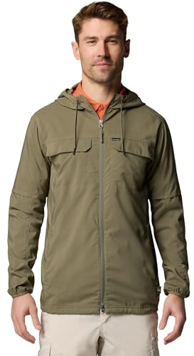 Columbia Skien Valley Hooded Light Jacket 2124303397, Men Jackets, Green, L EU
