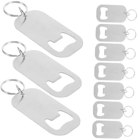 COSMEVIVI Lot De 10 Porte-Clés Décapsuleur En Acier Inoxydable Avec Photo Et Décapsuleur