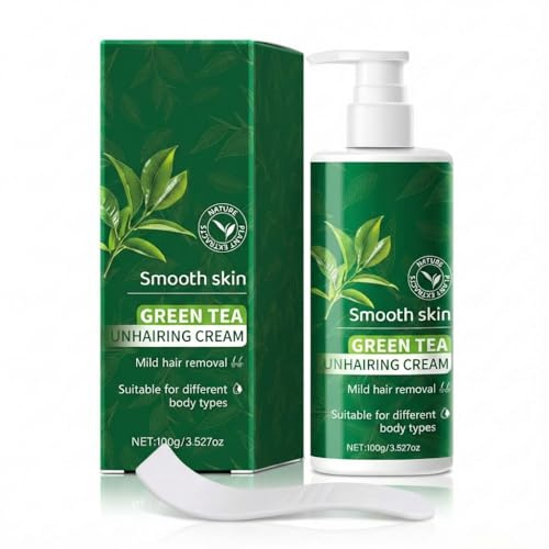 Grospe Hair Removal Cream with Green Tea,Women and Men,3.52 Oz