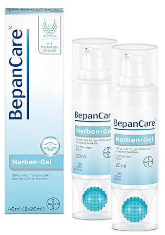 BepanCare Narben-Gel I für blassere, flachere und weichere Narben I 2 x 20g | Aus dem Hause Bepanthen – die Nr. 1 bei Wundheilung. Bei geröteten und erhabenen Narben - auch nach Kaiserschnitt geeignet.