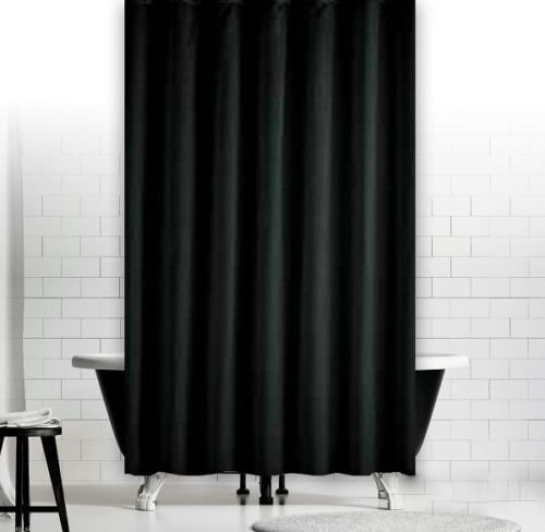 KS Handel 24 Top Designs Textil Duschvorhang 120x200 cm/Schwarz Uni