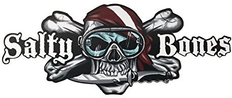 ISC Taucher-Aufkleber Salty Bones konturgeschnitten