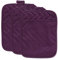 DII Hitzebeständiges, gestepptes Baumwoll-Topflappen-Set, entworfen mit Platz zum Personalisieren, ermöglicht EIN individuelles Design, 17,8 x 22,9 cm, Aubergine, 3 Stück
