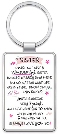 Inspired Words Keyring - Sister - Gift Ideas