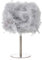 Modern and Chic Real Grey Feather Table Lamp with Satin Nickel Base and Switch - Perfect for Childrens Bedroom - 40w Maximum SES Bulb by Happy Homewares