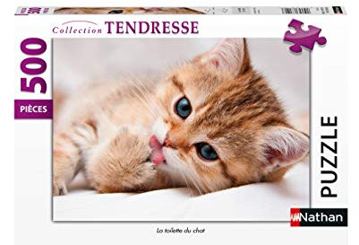Puzzles Nathan 4005556872411 500 Teile Die Toilette der Katze Puzzle für Erwachsene