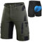 Cycorld MTB Hose Herren Radhose, Schnelltrocknend Mountainbike Hose Fahrradhose mit 4D Sitzpolster, Elastische Outdoor Sport Herren Radlerhose MTB Bike Shorts (Grün mit Unterwäsche, XXL)