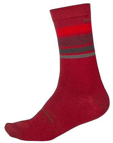 Endura Herren Baabaa Merino Stripe Fahrradsocken (1er Pack)