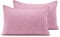 AmeliaHome 2 Kissenbezüge 50X70 cm rosa grau Kissenhüllen Set Ultrasonic Steppung Polyester Softa
