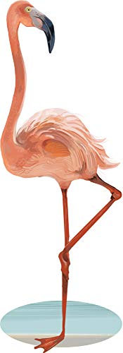 1art1 Flamants Un Beau Flamant Rose Sticker Adhésif Mural Autocollant 70x25 cm