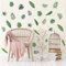 N&A 39 Stück grüne Blatt-Wandaufkleber, Wandaufkleber für Wohnzimmer, moderne Pflanzen-Wandaufkleber, DIY abnehmbar für Blätter, grüne Wandbilder für Kinderzimmer, Schlafzimmer, Klassenzimmer, Babyzim