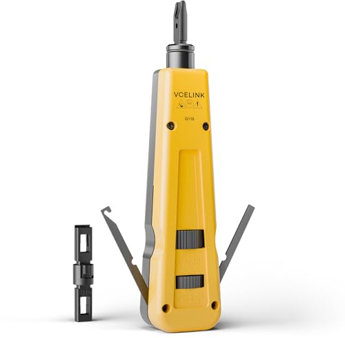 VCELINK Punch Down Impact Tool with 110 and 66 Blades, Network Wire Punch