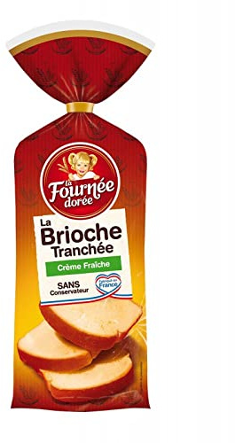 LA FOURNEE DOREE - Brioche Tranchée Crème Fraîche 500 G - Lot De 4 - Offre limitée