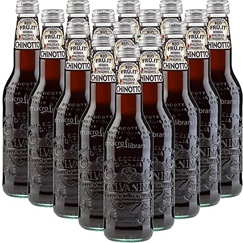 Chinotto Bio | Galvanina | 12 Bottiglie in Vetro Scolpito | 355 Ml | Eccellenza Italiana | Soft Drink | Bibita Biologica | Ingredienti per Cocktail