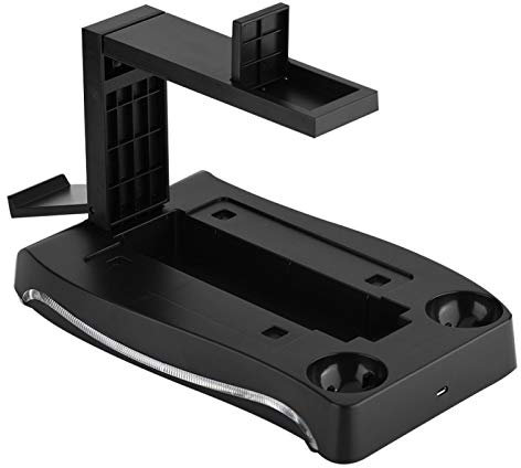 ciciglow Stazione di Ricarica per PS4 VR, Controller per PS4 VR Stazione di Ricarica Dock Stand Supporto per Cuffie VR per Console di VR, Occhiali VR e 2 Manici di Spostamento PS4
