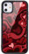 MAYCARI Aesthetic Cute Red Heart Printed Cases for iPhone 11，Cute Slim Soft TPU Hard Back Shatter-Resistant Shockproof Anti-Fall Protective Girly Painting Art Cover Case for Girls Women Children