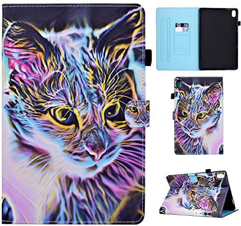 Auslbin Funda para Lenovo Tab P11/P11 Plus de 11 Pulgadas Carcasa Cuero PU con Función de Soporte Protección Caso para Tableta Lenovo Tab P11 2020 TB-J606F/J606X,P11 Plus 2021 TB-J607,Gato