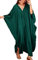 Bsubseach Women Casual Kaftan Batwing Sleeve Plus Size Swimsuit Cover Up Maxi Beach Dress Dark Green