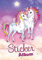 HERMA 15425 Stickeralbum leer zum Sammeln A5 Einhorn, beschichtetes Stickerbuch aus Silikonpapier zum Ablösen und Wiederverwenden der Sticker, blanko Sammelalbum für Mädchen Jungen Kinder